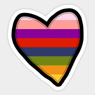 Small Rainbow Heart Sticker